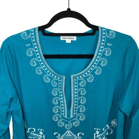 ROLLER RABBIT Embroidered Maxi Palm Springs Vibe Kaftan - Picture 3 of 8